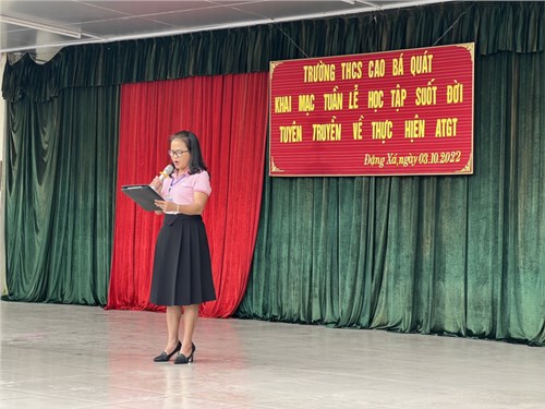 Trường THCS Cao Bá Quát phát động tuần lễ học tập suốt đời  Thúc đẩy chuyển đổi số phục vụ cho học tập suốt đời sau đại dịch Covid-19   